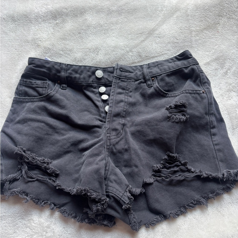 Never worn Pacsun Black Distressed Women's Shorts